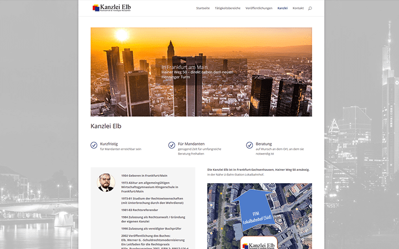 Rechtsanwalt Website Frankfurt