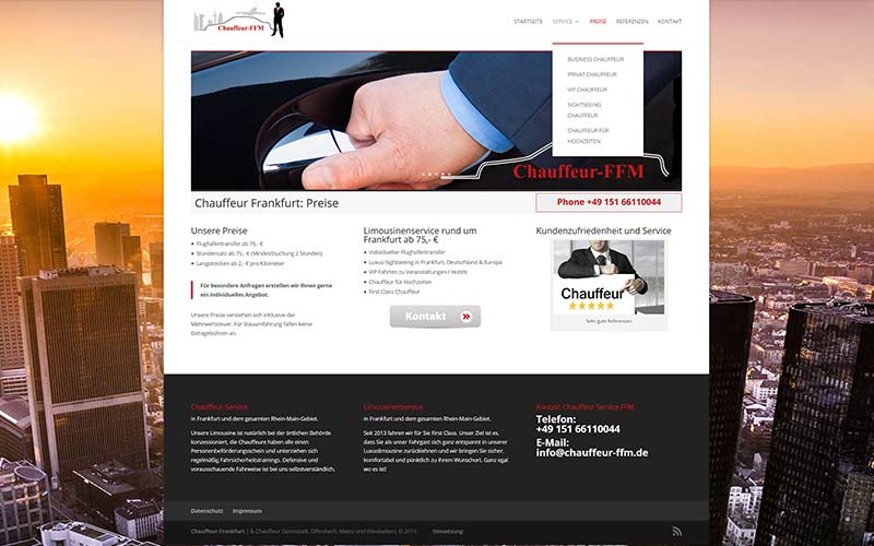 Chauffeur-Homepage-erstellen