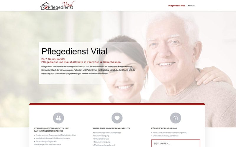 Website für einen Pflegedienst aus Frankfurt & Babenhausen